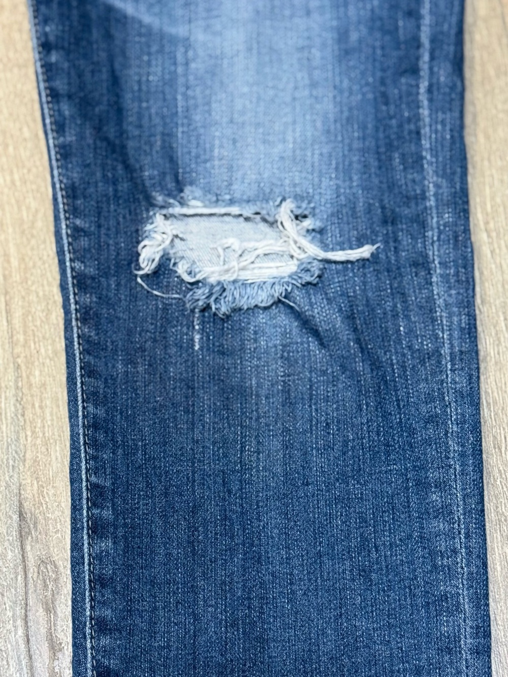 AG Stevie Straight Leg Jeans High Rise Distressed Ankle Blue Wash Size 28 - Picture 7 of 15